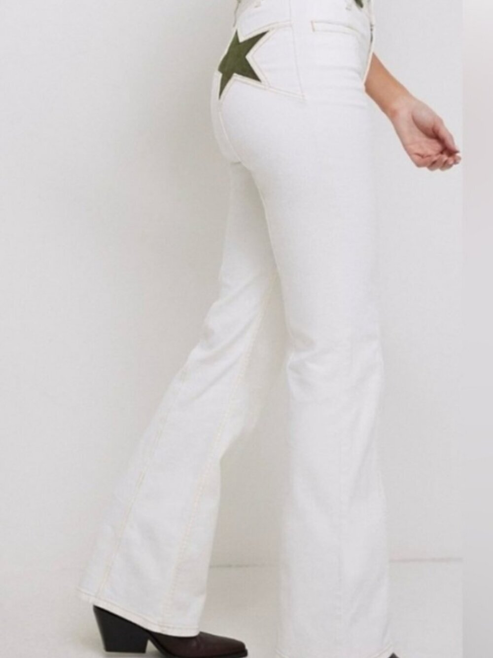 NWT Free People Firecracker Flare Jeans in Neutral